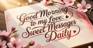 good morning to my love